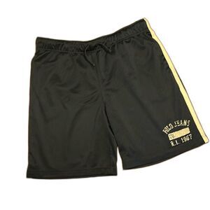 Vintage Men’s Polo Jeans Company Blue and Yellow Basketball Shorts Size XL